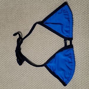 NWOT Margo Hotston for Bondi Bathers Blue & Navy String Bikini Top Size: M